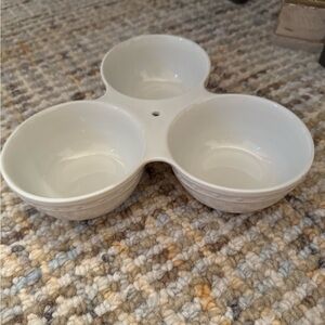 Nora Fleming Triple Dish - Retired & Like New